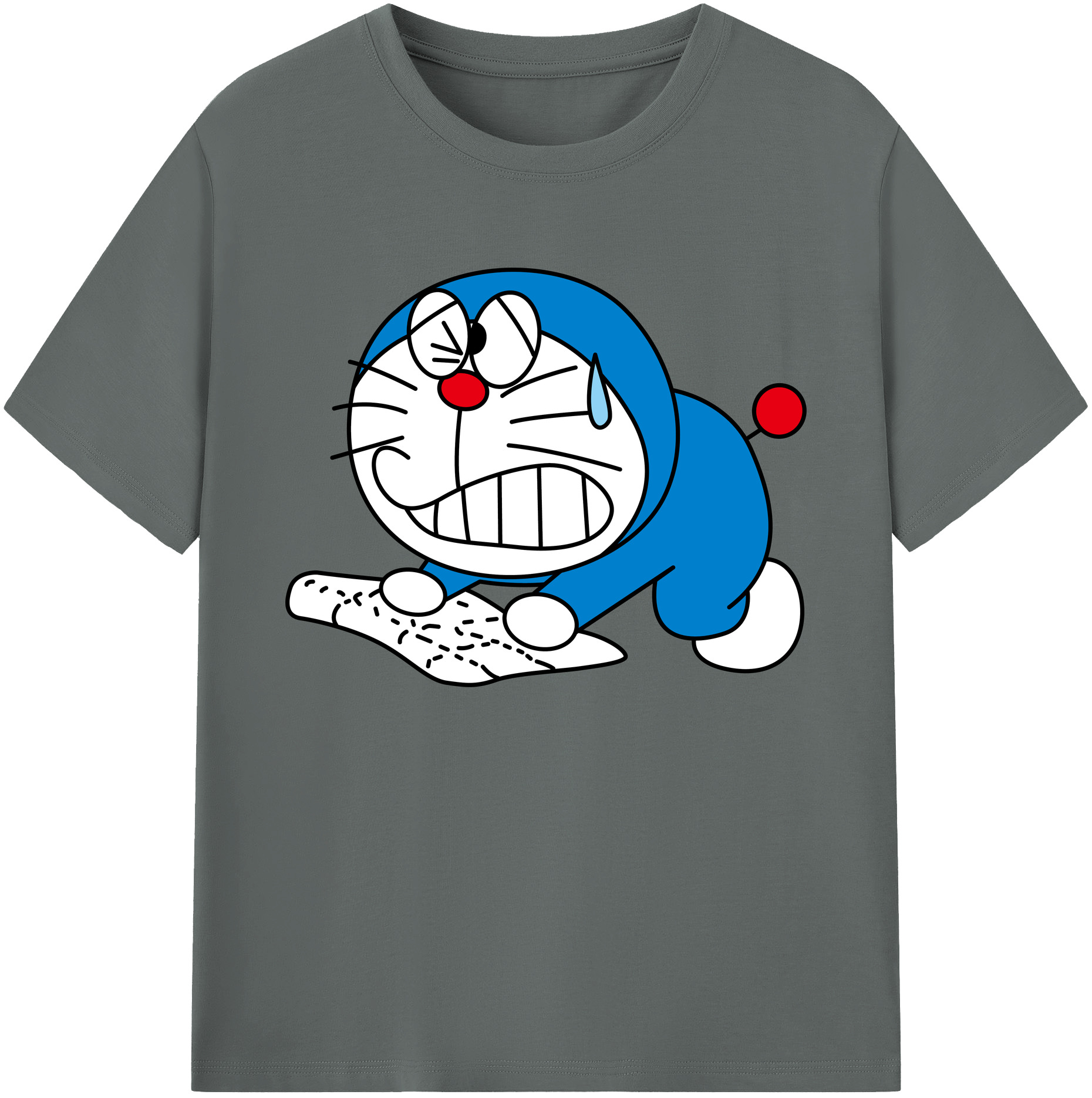 （画像用） ドラえもん Doraemon 綿100％ メンズ半袖Tシャツ｜肌触りやわらか＆通気性